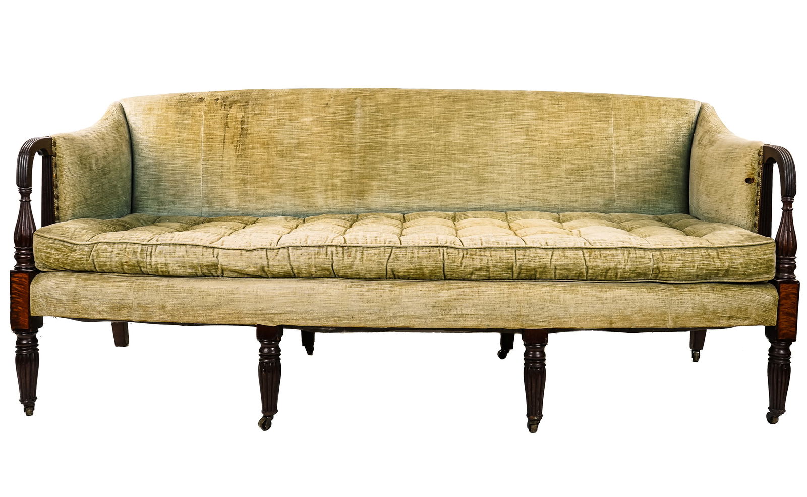 19th c New England Sheraton Sofa (1 of 5)