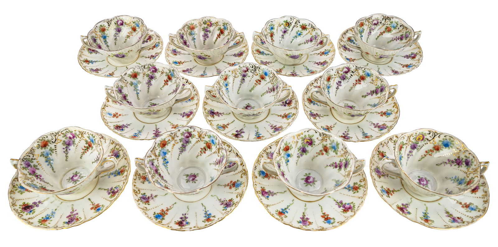 11 Dresden Style Porcelain Consomme Soups (1 of 4)