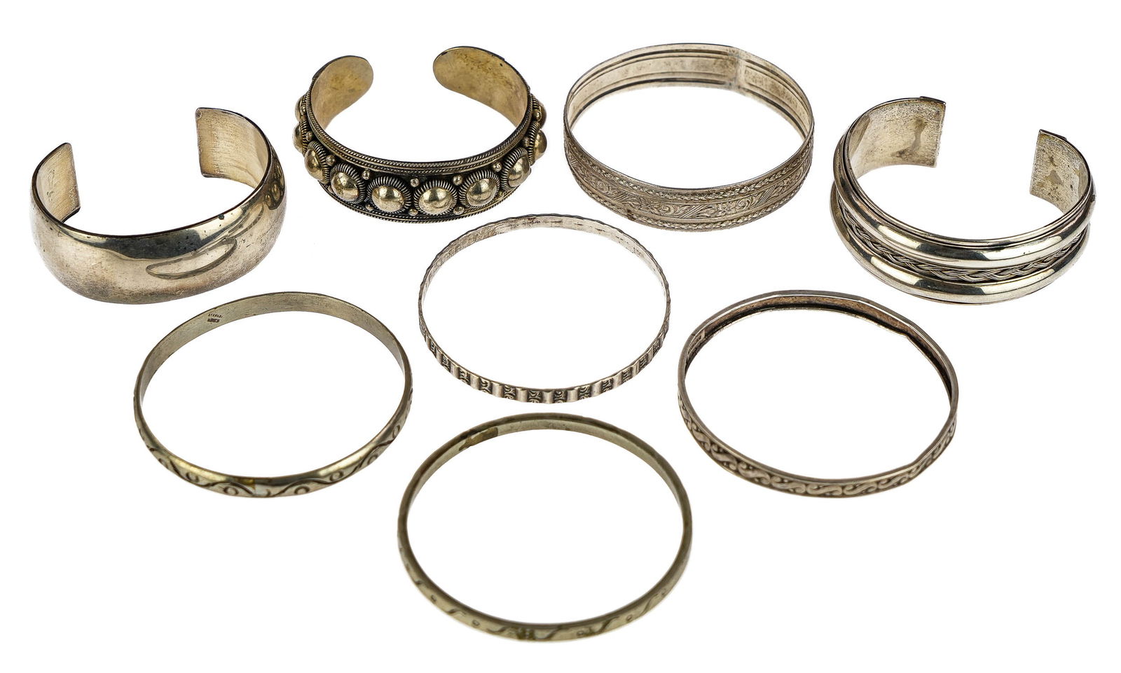 7 Navajo Silver Bracelets (1 of 4)