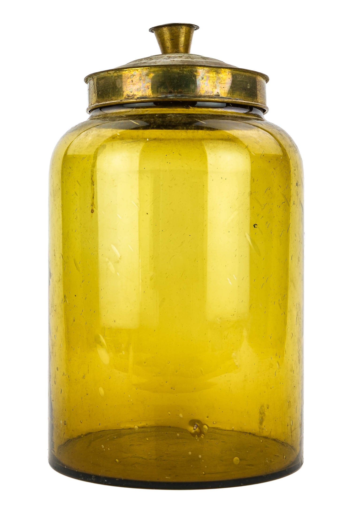 19th C Blown Glass Apothecary Jar With Lid Auction