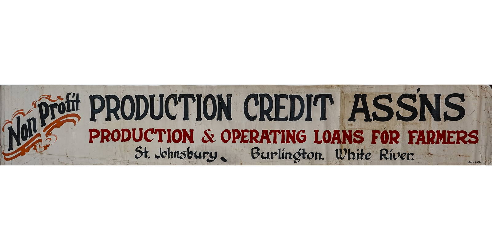 Production Credit Association Cloth Banner Auction
