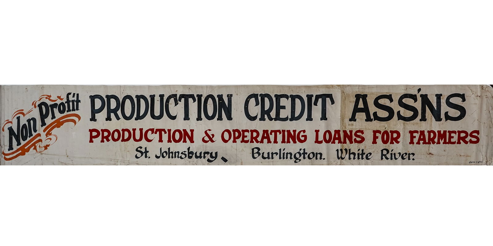 Production Credit Association Cloth Banner Auction
