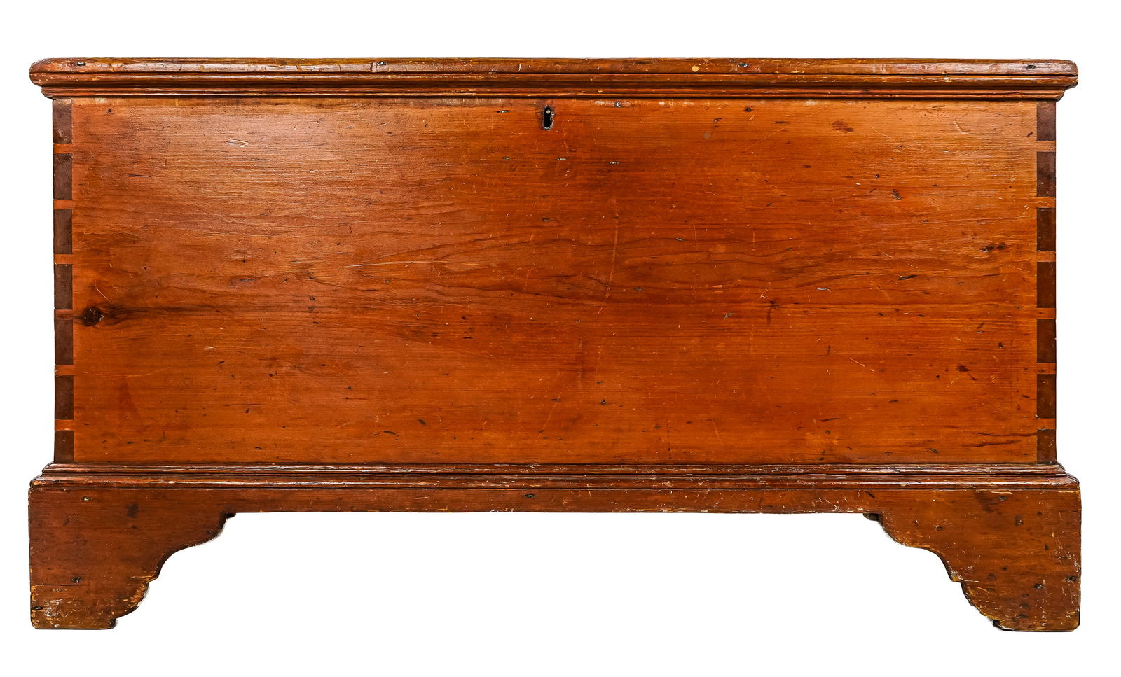19th c Pine Blanket Box on Bracket Base (1 of 5)