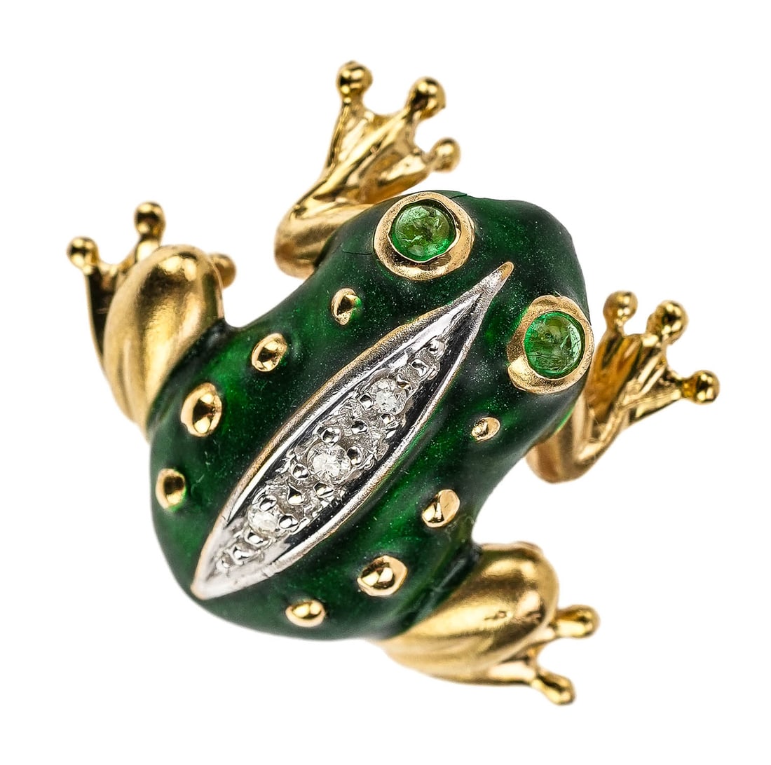 18k Frog Brooch / Pendant (1 of 5)