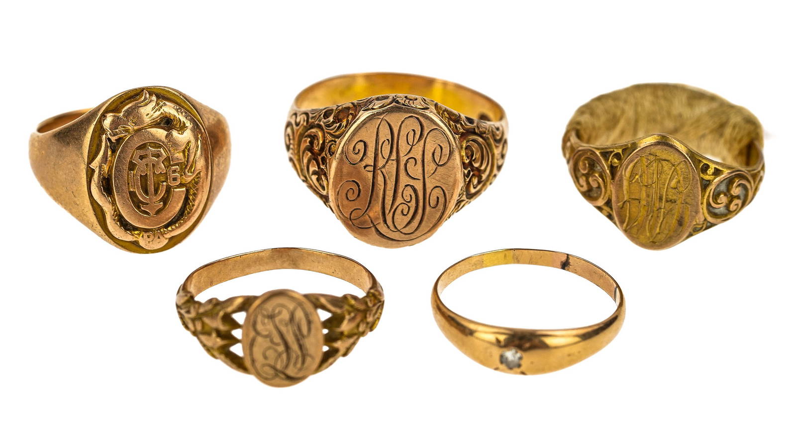 5 Gold Rings Auction
