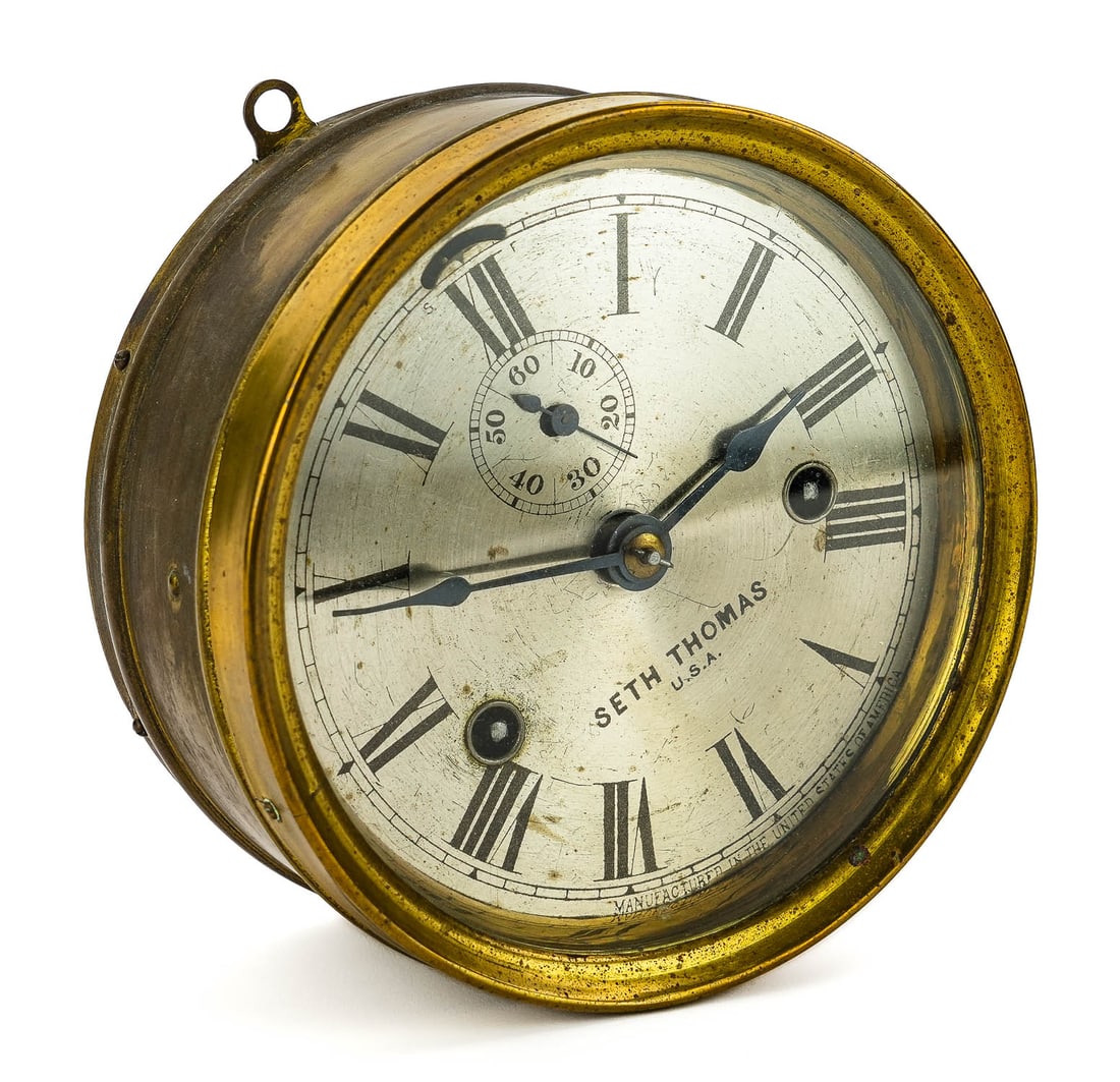 Late 19th c Seth Thomas Ship's Clock (1 of 5)