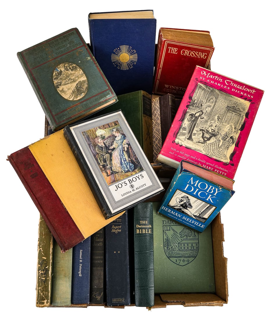 20th c Literature, incl Rockwell Kent: 20th c literature including Rockwell Kent autobiography "It's Me, O Lord", Dickens "Martin Chuzzlewit" illus by Mary Petty (with slipcase), Dartmouth Bible (with slipcase)