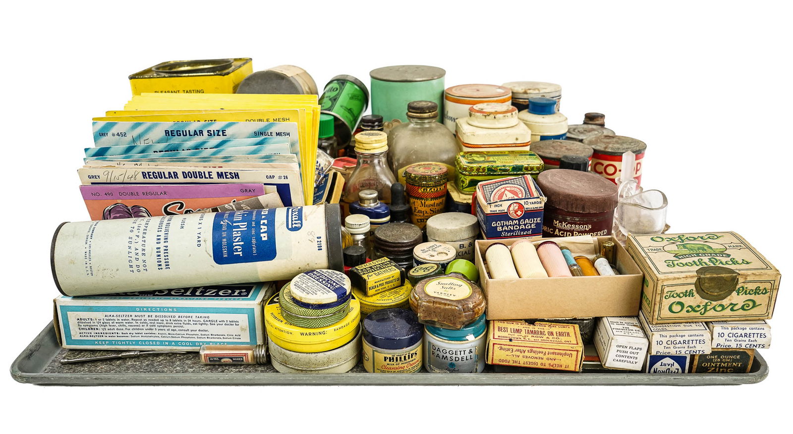 Collection of Small Tins, NOS Drug Store Items (1 of 3)