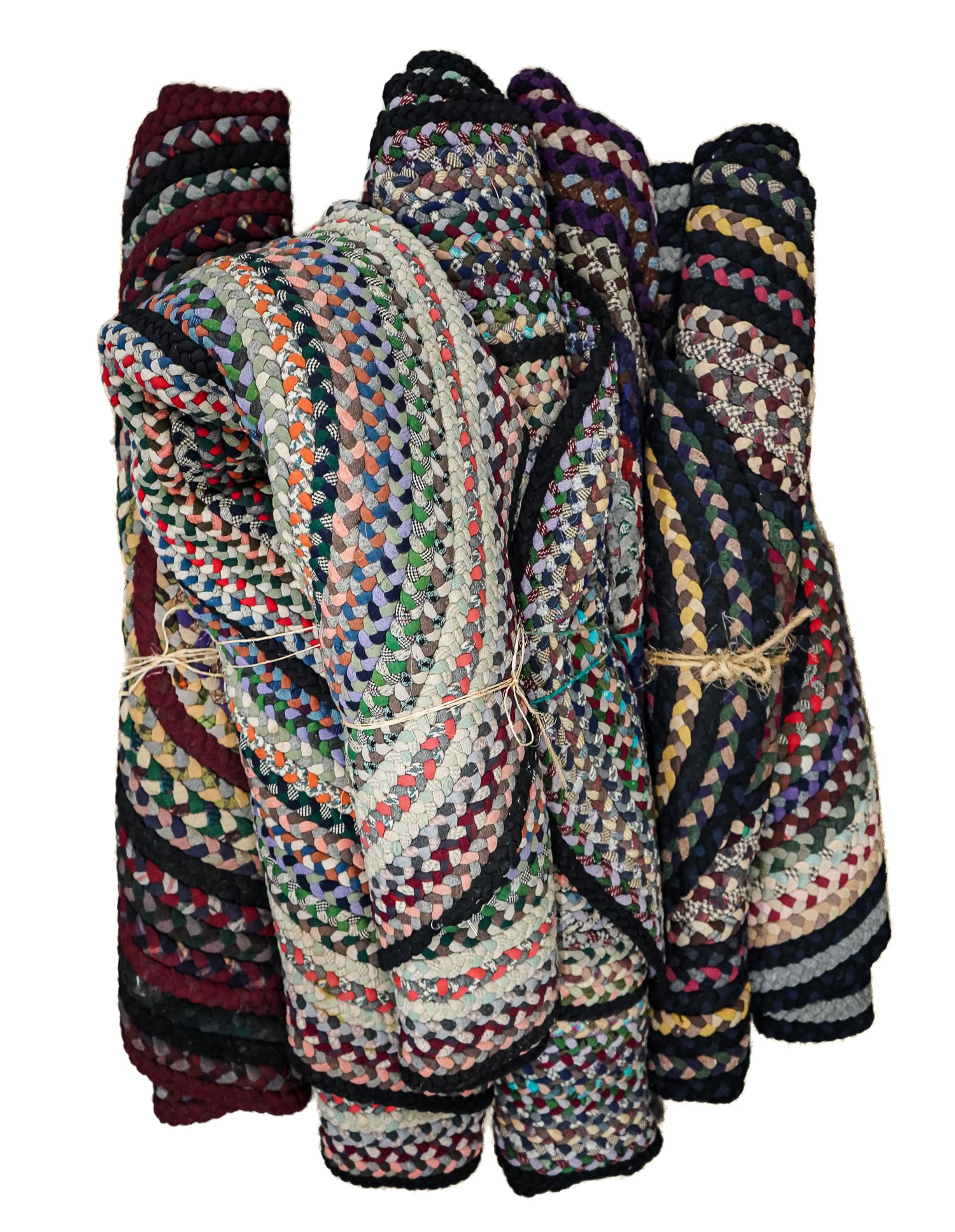 11 mid 20th c. Wool Braided Scatter Rugs (1 of 3)