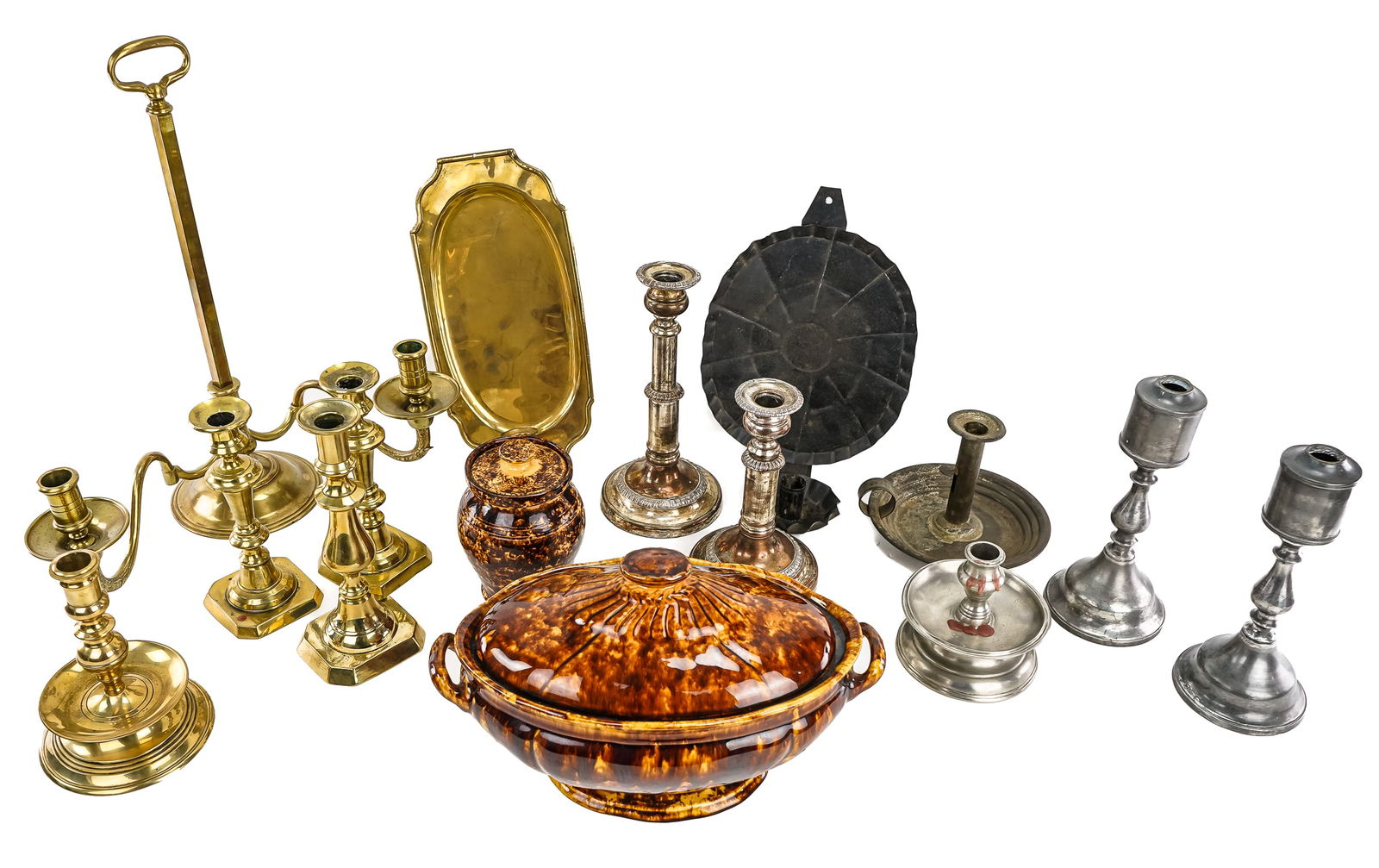 Colonial Revival, Older Brass & Pewter Lighting (1 of 2)