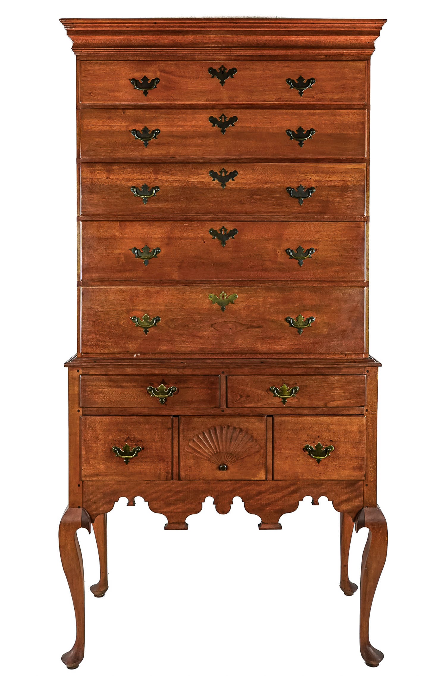 18th c New England Birch Highboy (1 of 7)