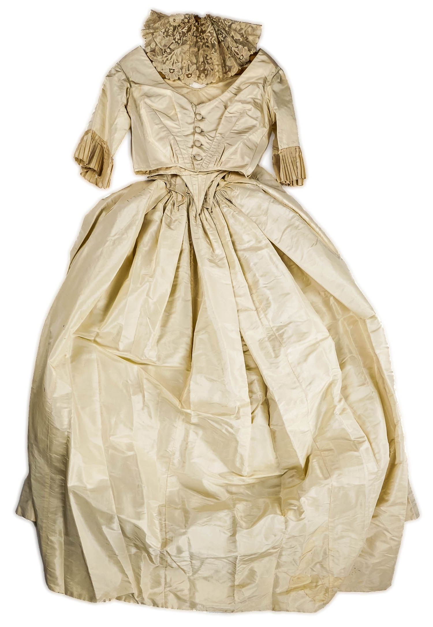 Ca. 1900 Satin Wedding Dress (1 of 3)