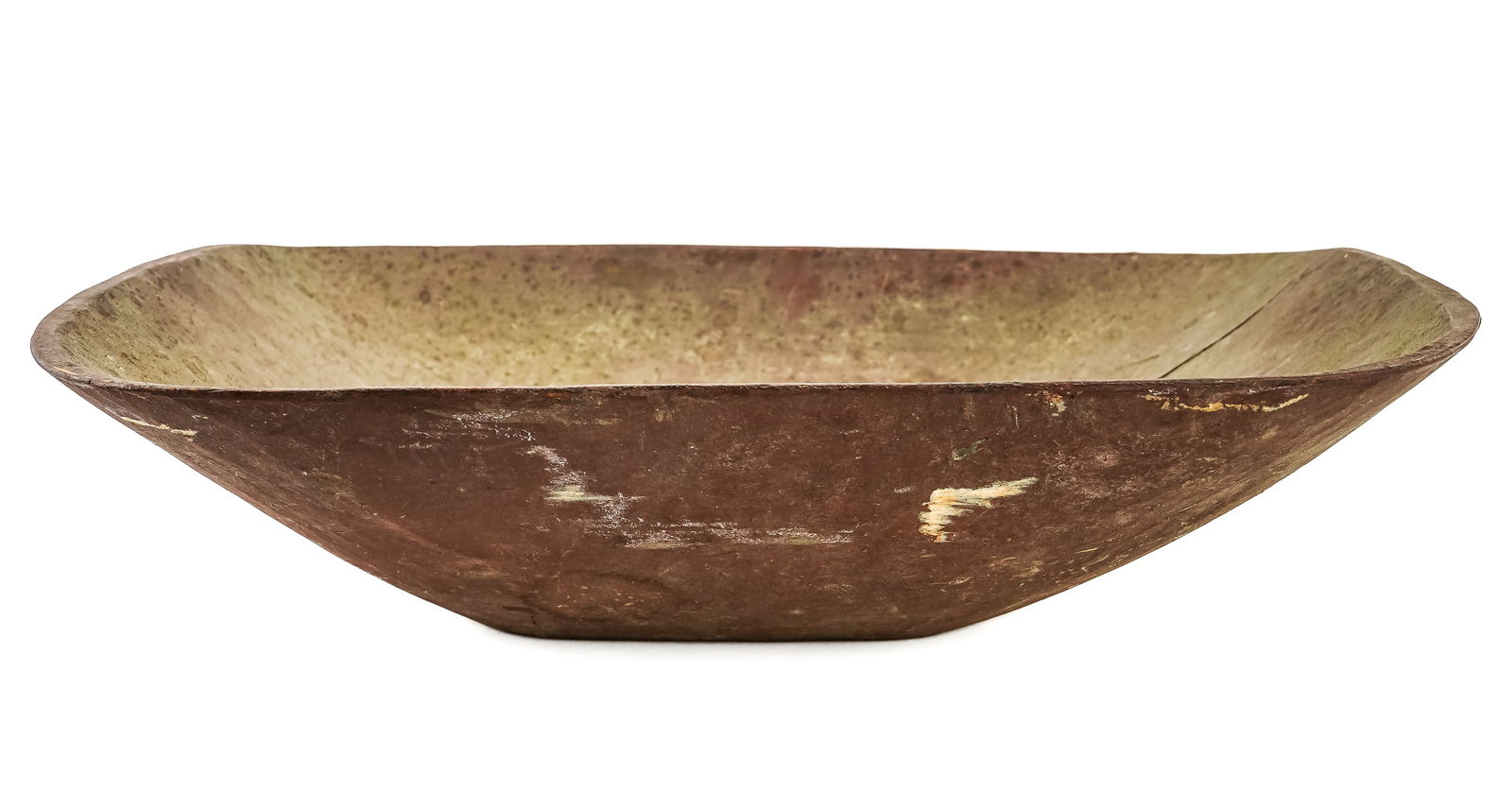 Large Early 19th c Trencher in Old Red Paint (1 of 5)