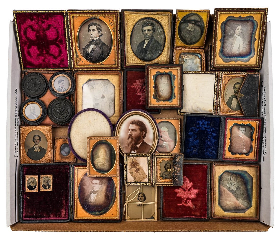 19th c Ranlett Family Tintypes, Ambrotypes (1 of 3)