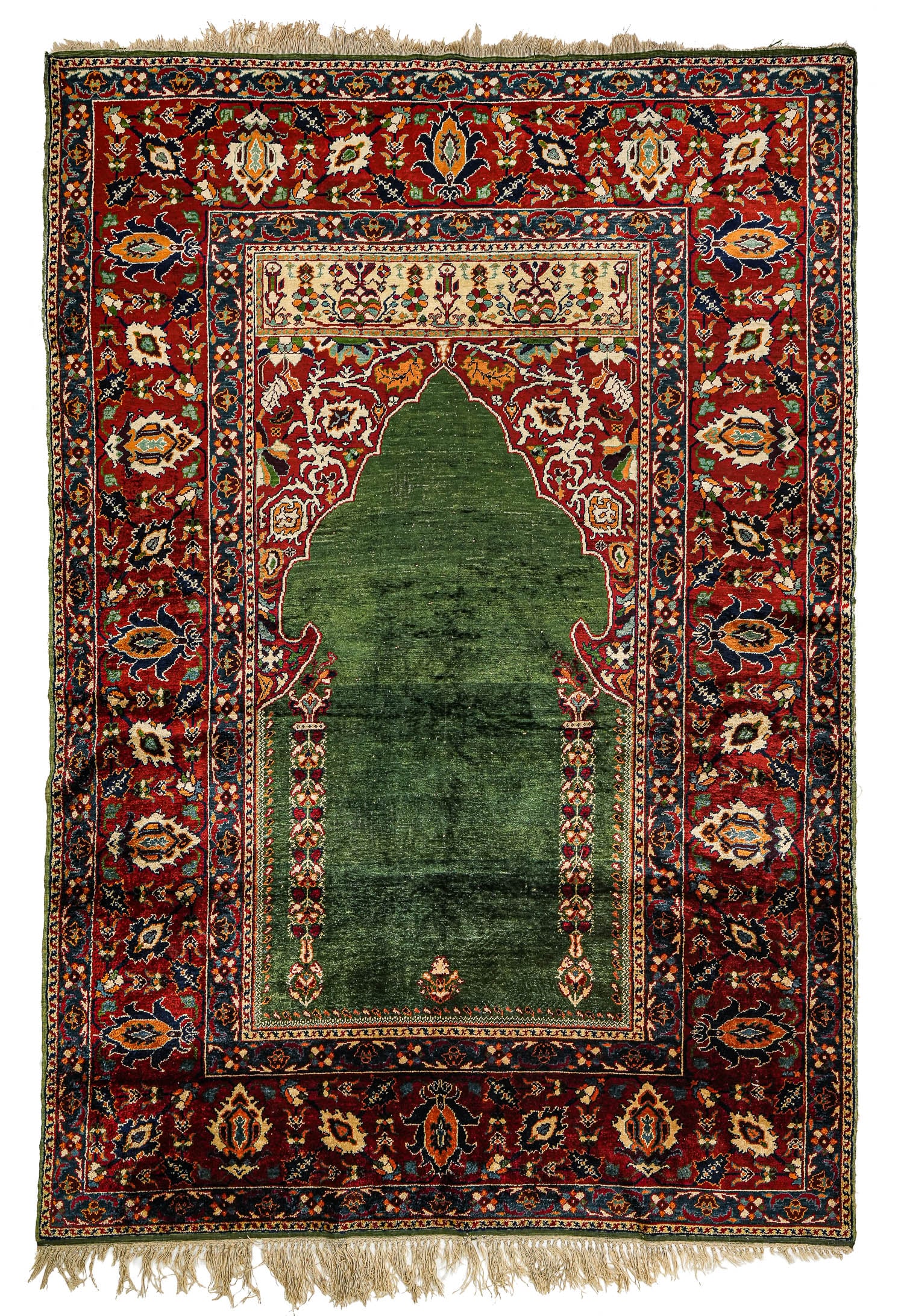 Early 20th c Turkish Silk Prayer Rug (1 of 4)
