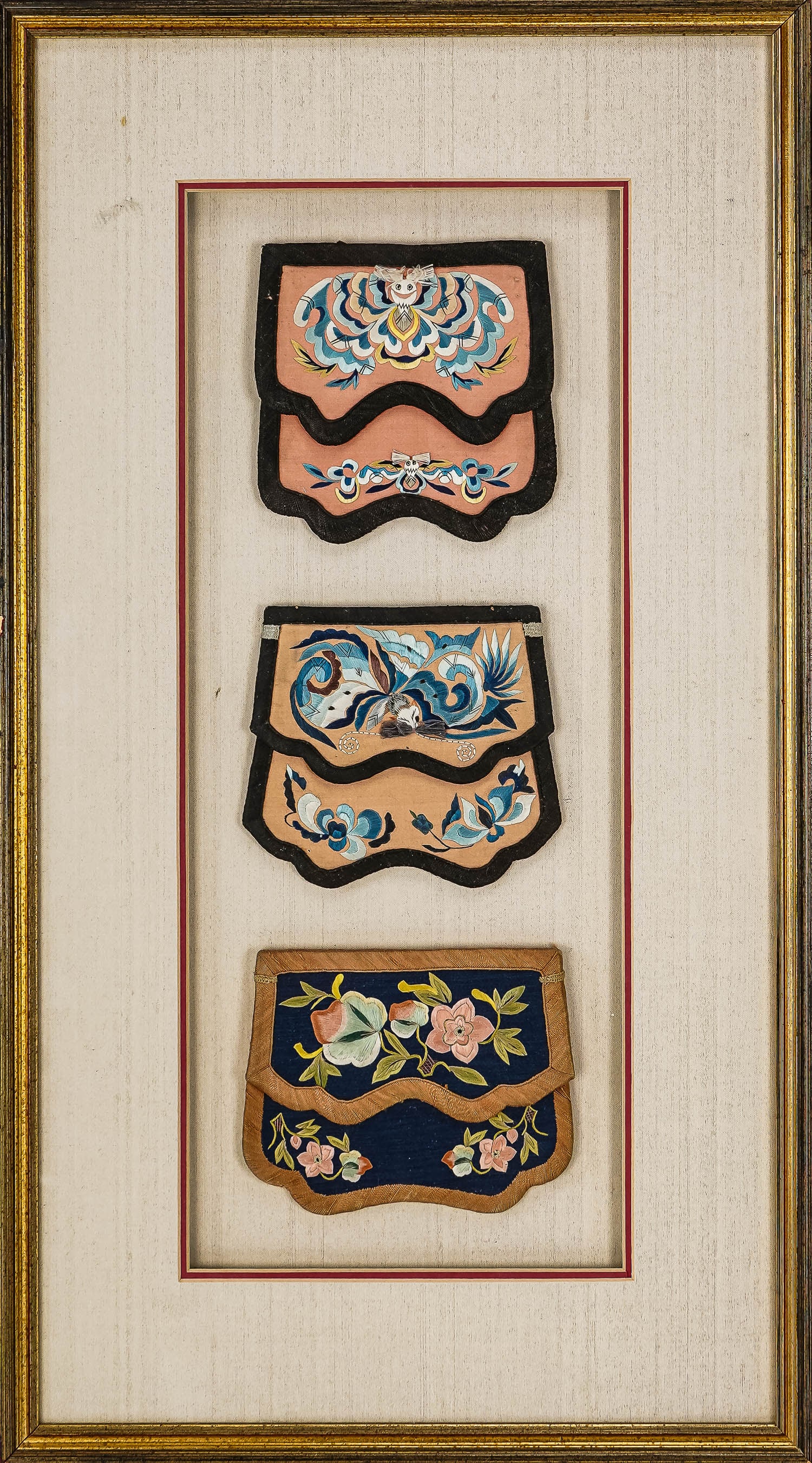 3 Chinese Needlework Wallets (1 of 4)