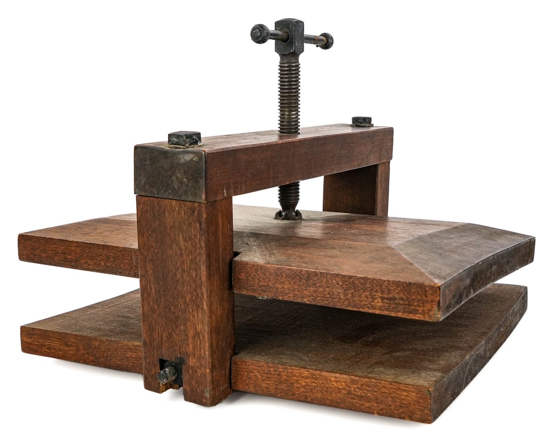 Early 19th c Wooden Book Press (1 of 4)