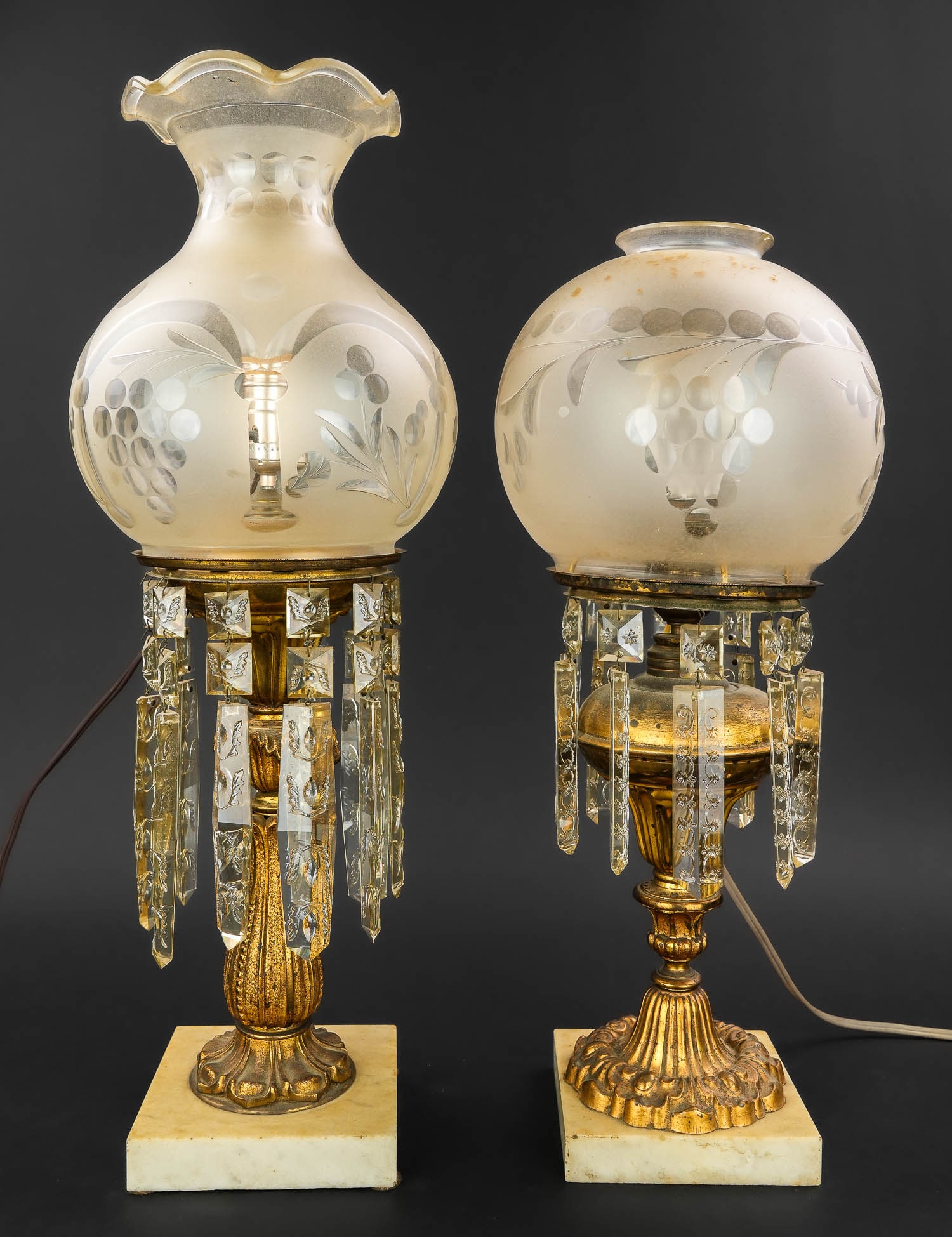 Victorian Cut Prism Table Lamps (1 of 3)