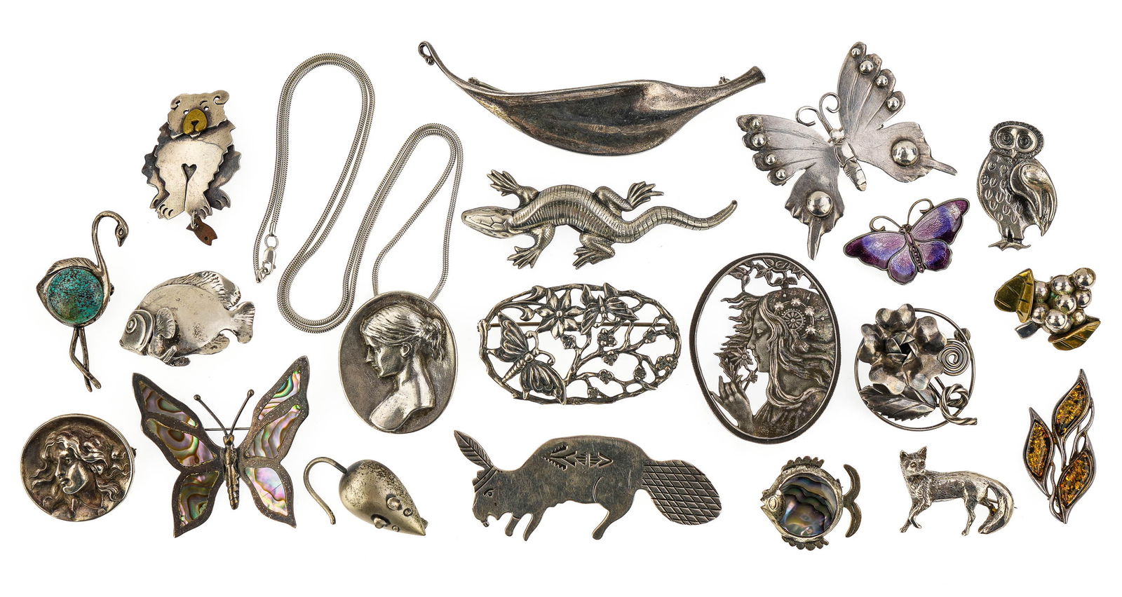 Sterling Figural Pins (1 of 4)