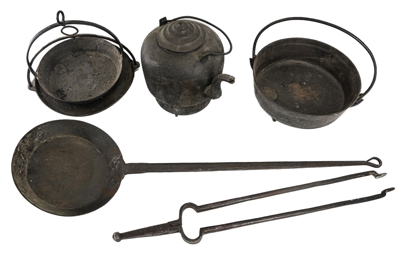 Early 19th C Iron Fireplace Cookware Auction