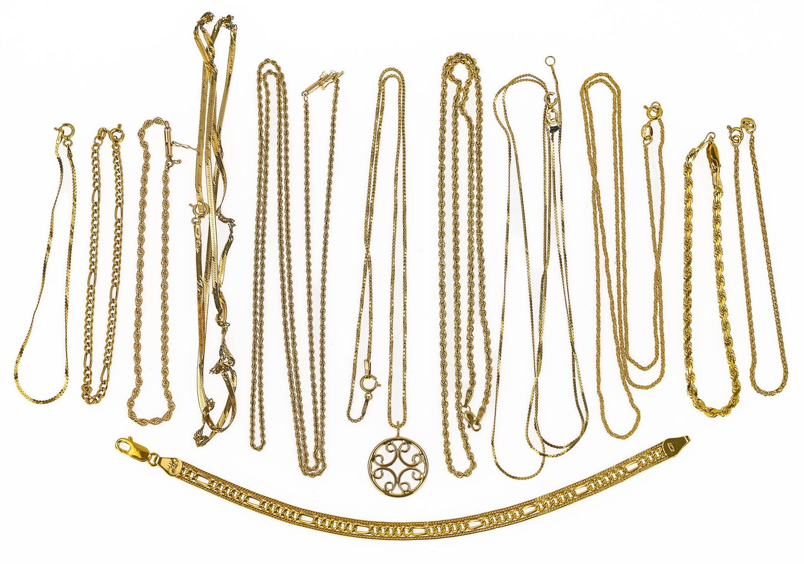 14k Yellow Gold Chains and Bracelets (1 of 3)