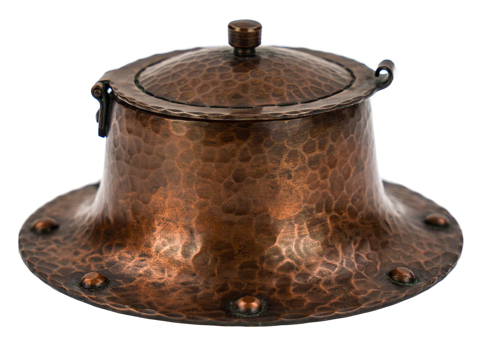 Roycroft Hammered Copper Inkwell (1 of 5)