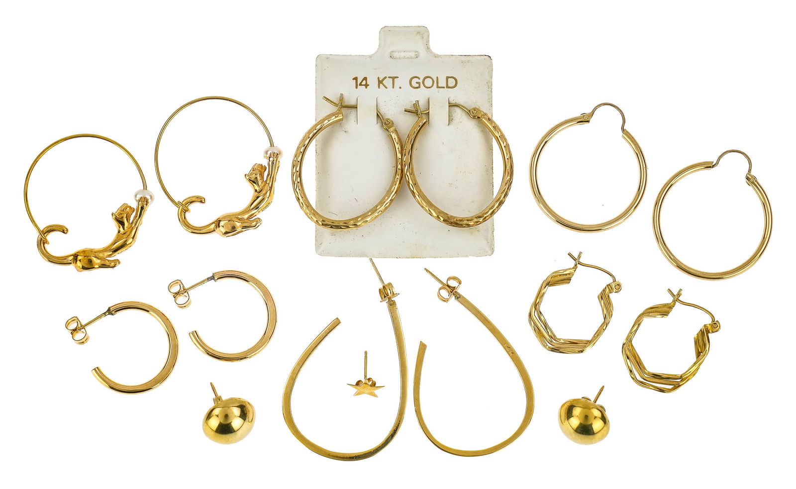 Yellow Gold Earrings (1 of 3)