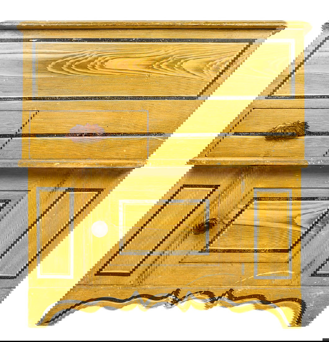 Grain Painted Pine Commode (1 of 6)