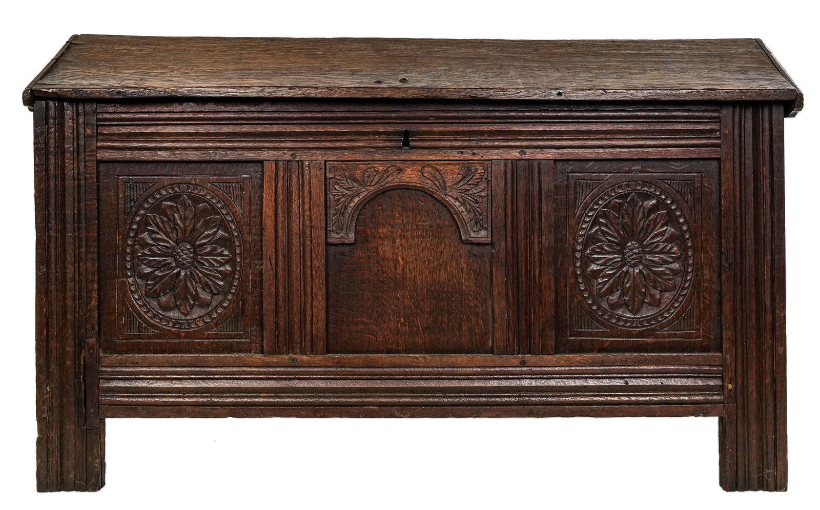 18th c Oak Coffer Chest (1 of 6)