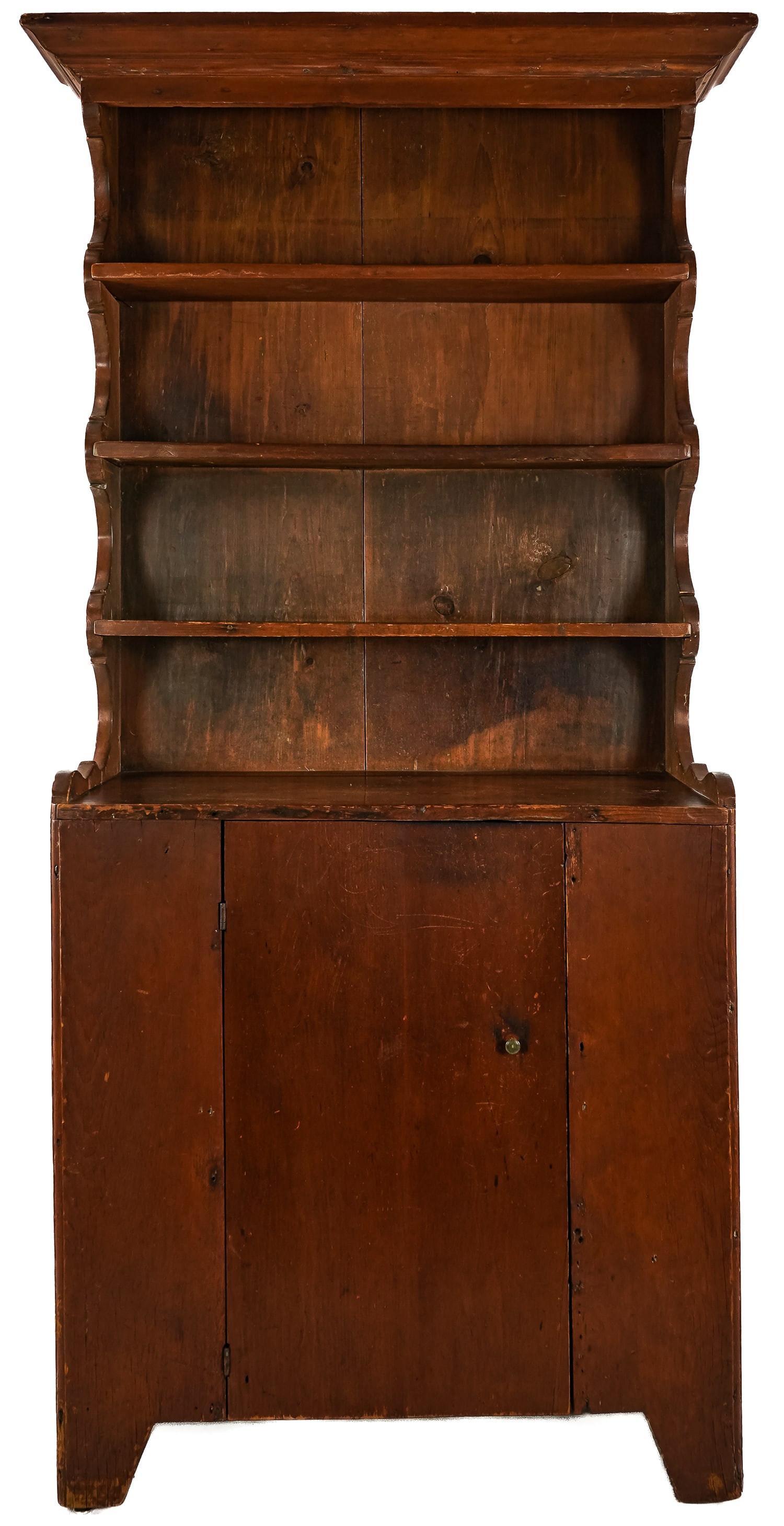 19th c Pine Stepback Cupboard (1 of 4)