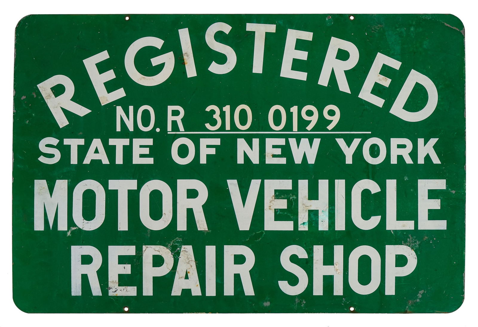 Ny Motor Vehicle Vintage Sign Auction