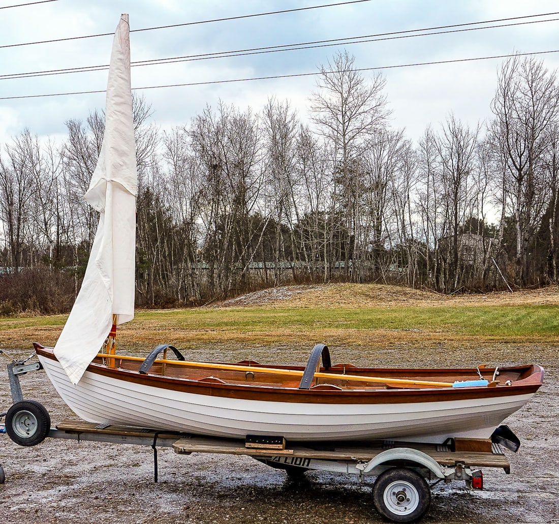 2014 Hvalsoe 13 HV13 Sail Boat: 2014 Hvalsoe 13/ HV13 Sail boat "Grace" Designed by Eric Hvalsoe of Seattle Washington- Kit boat built by Richard Johnson of VT. Of Black Cherry and Okume 13'4" long / included with this boat is a Sea