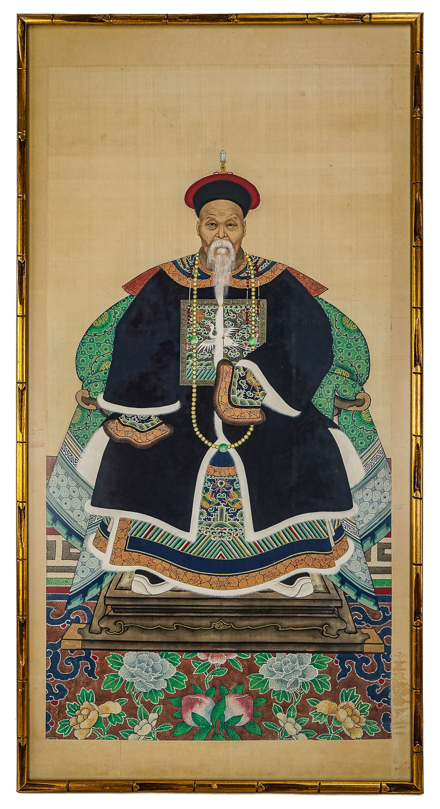 Large 19th c Chinese Ancestor Portrait (1 of 4)