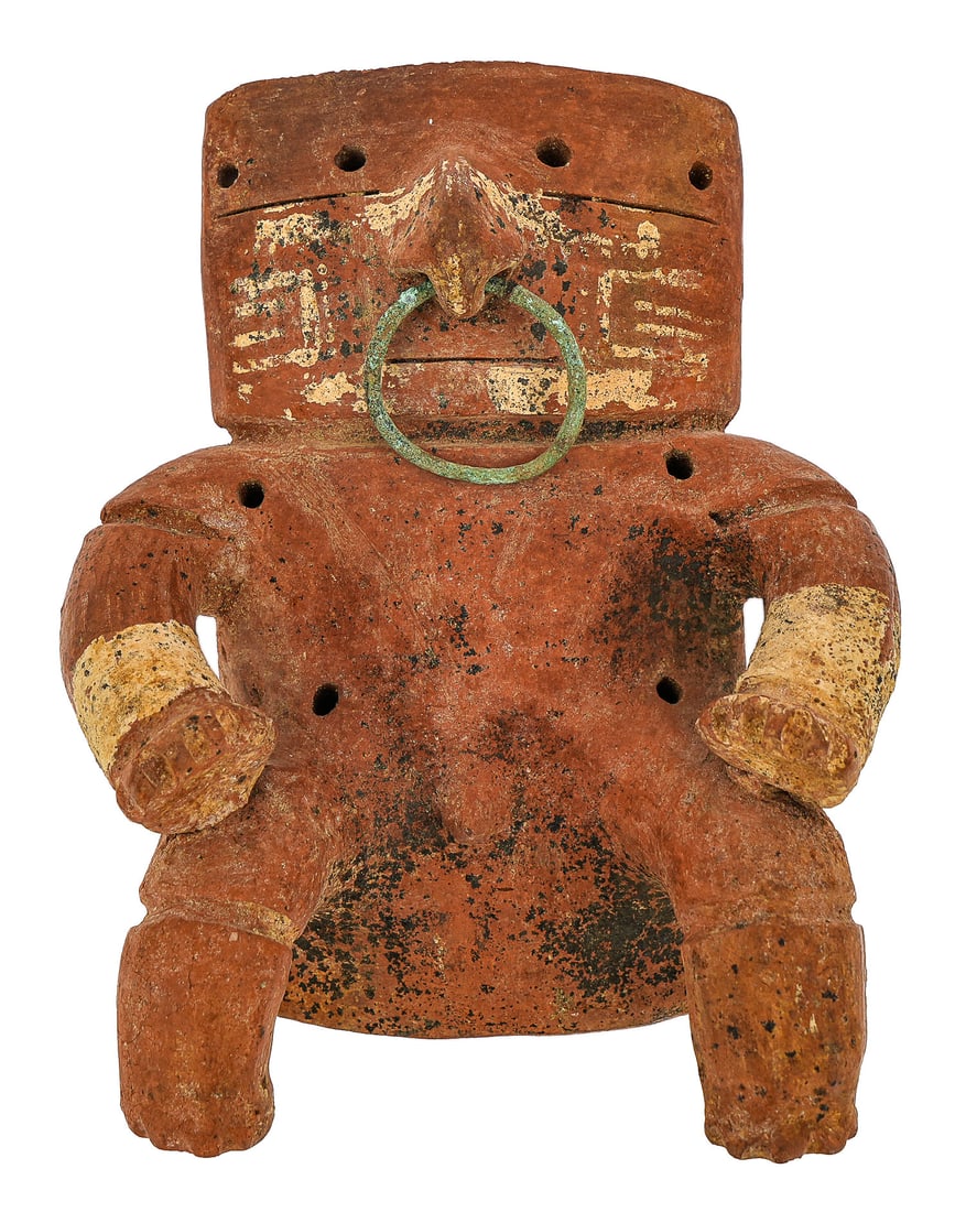 Pre-Columbian Male Red Clay Figure (1 of 5)