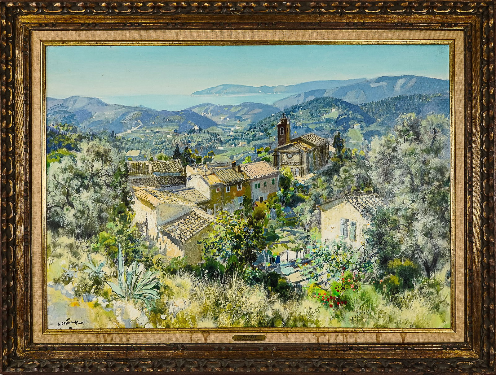 Gabriel Deschamps (FR 1919-2011) Vue d'Eze (1 of 5)