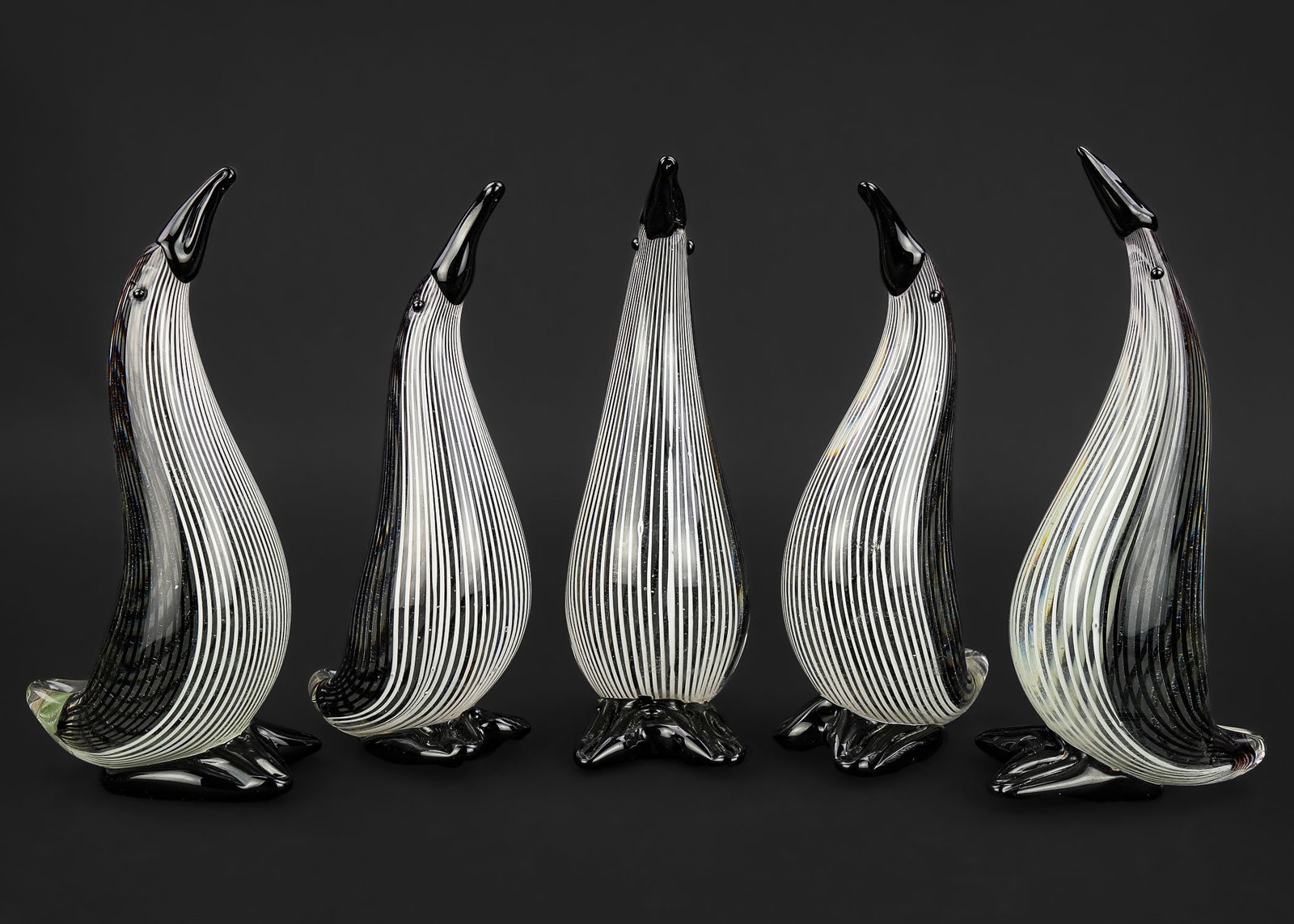 5 Art Glass Penguins (1 of 4)