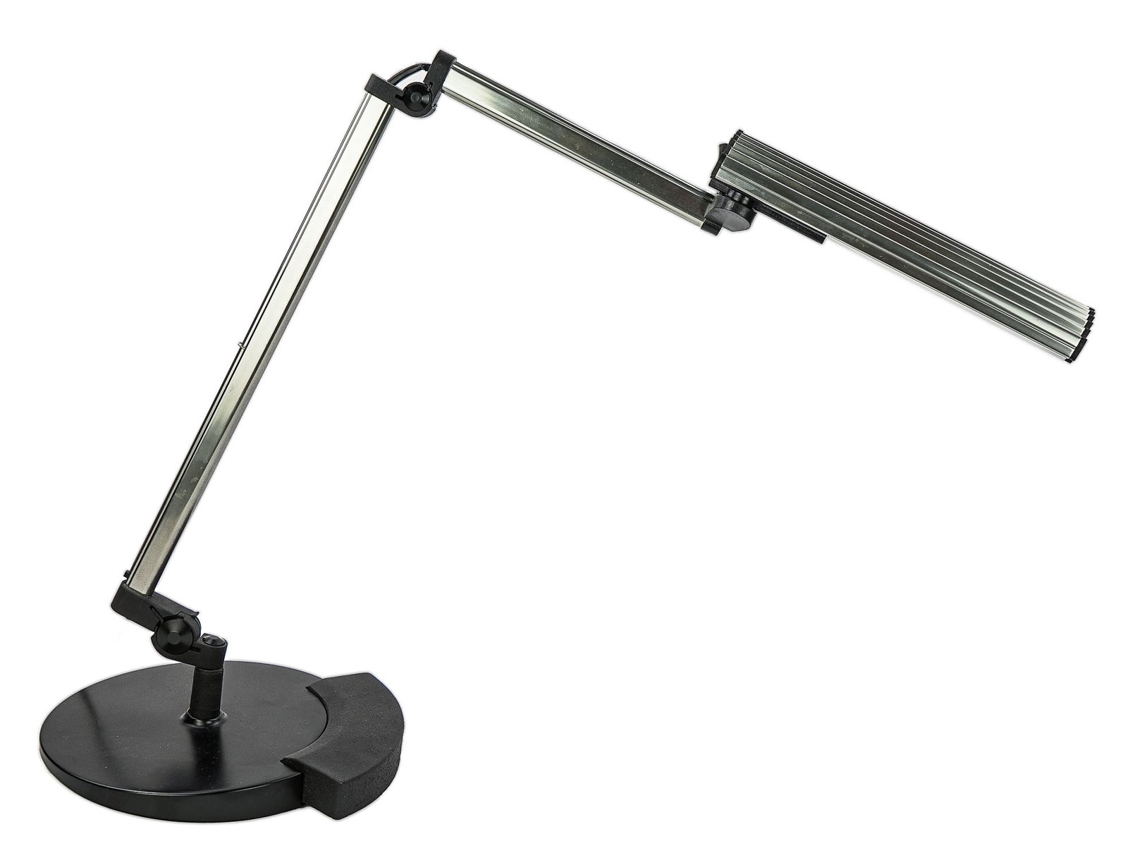 Flos Atelier Architect's Desk Lamp: 1980's Flos Atelier architect's desk lamp, adjustable, ht 19" to 28"