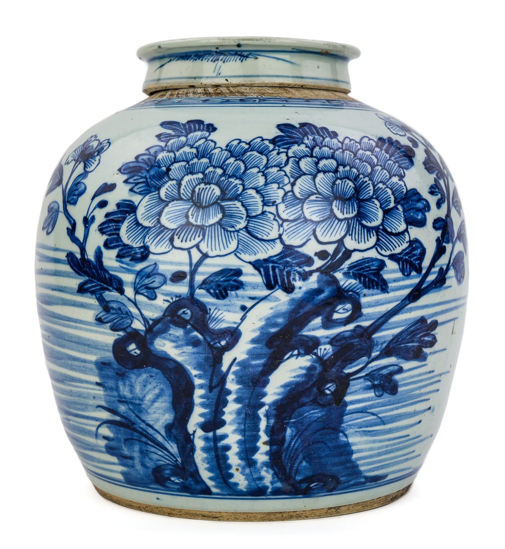 Chinese Blue & White Canton Ginger Jar (1 of 6)