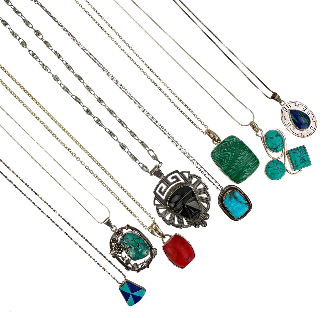 8 Mexico or Navajo Necklaces (1 of 2)