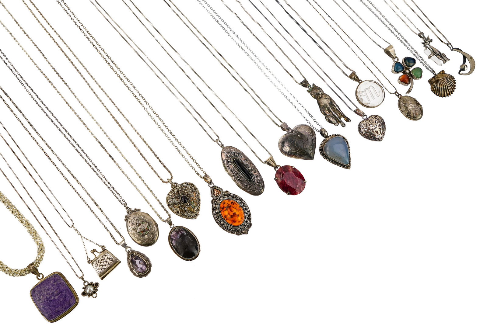 20 Various Sterling Pendants (1 of 4)