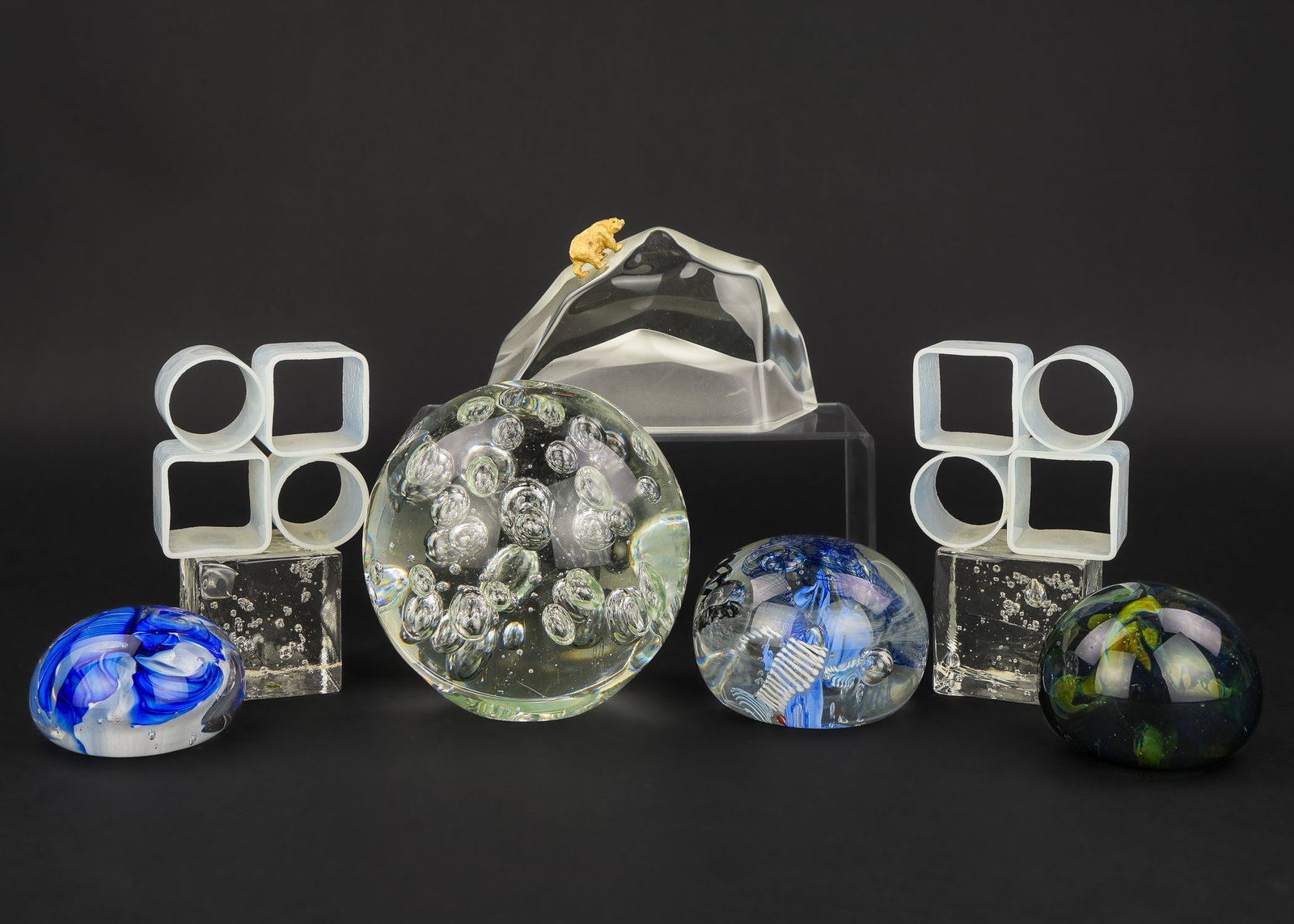 Paperweights and Sculptures incl. Bramhall (1 of 7)