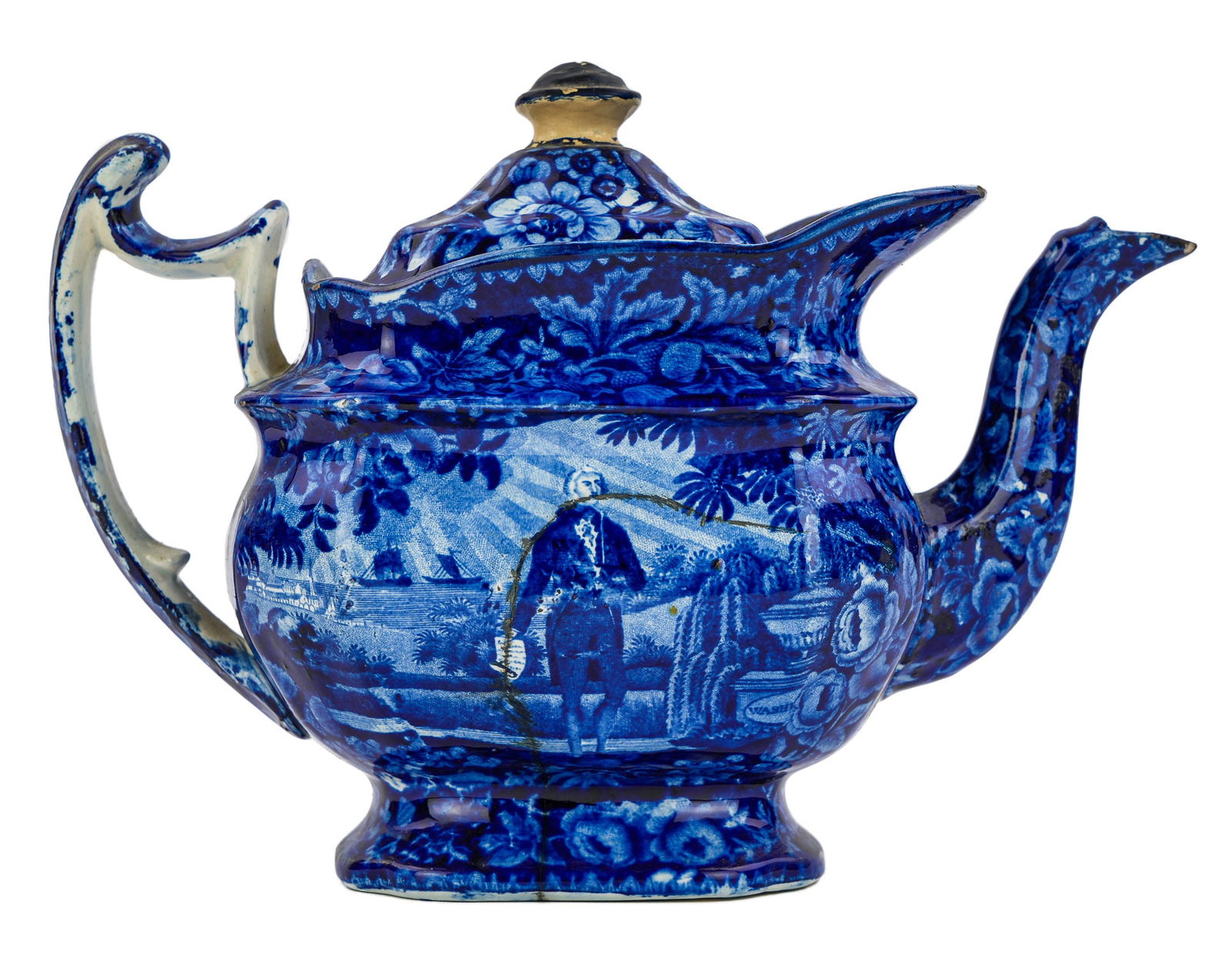 Lafayette Washington Tomb Historical Staffordshire Teapot (1 of 8)