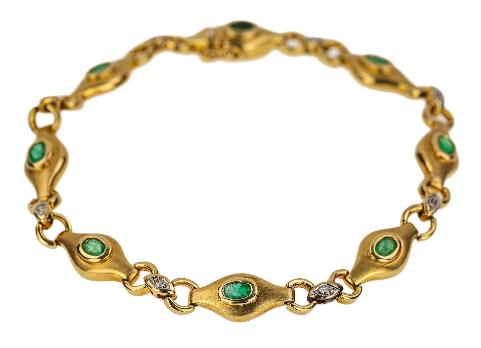 14k Emerald & Diamond Bracelet (1 of 5)