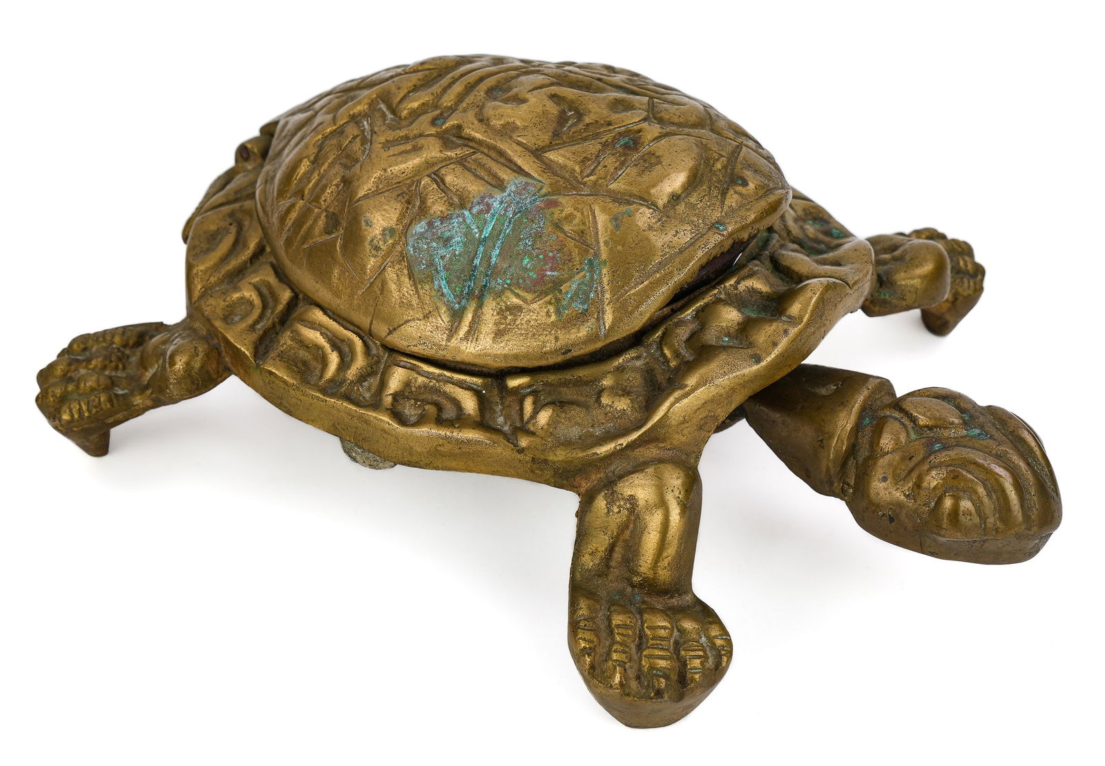 19th c Brass Turtle Spittoon (1 of 8)
