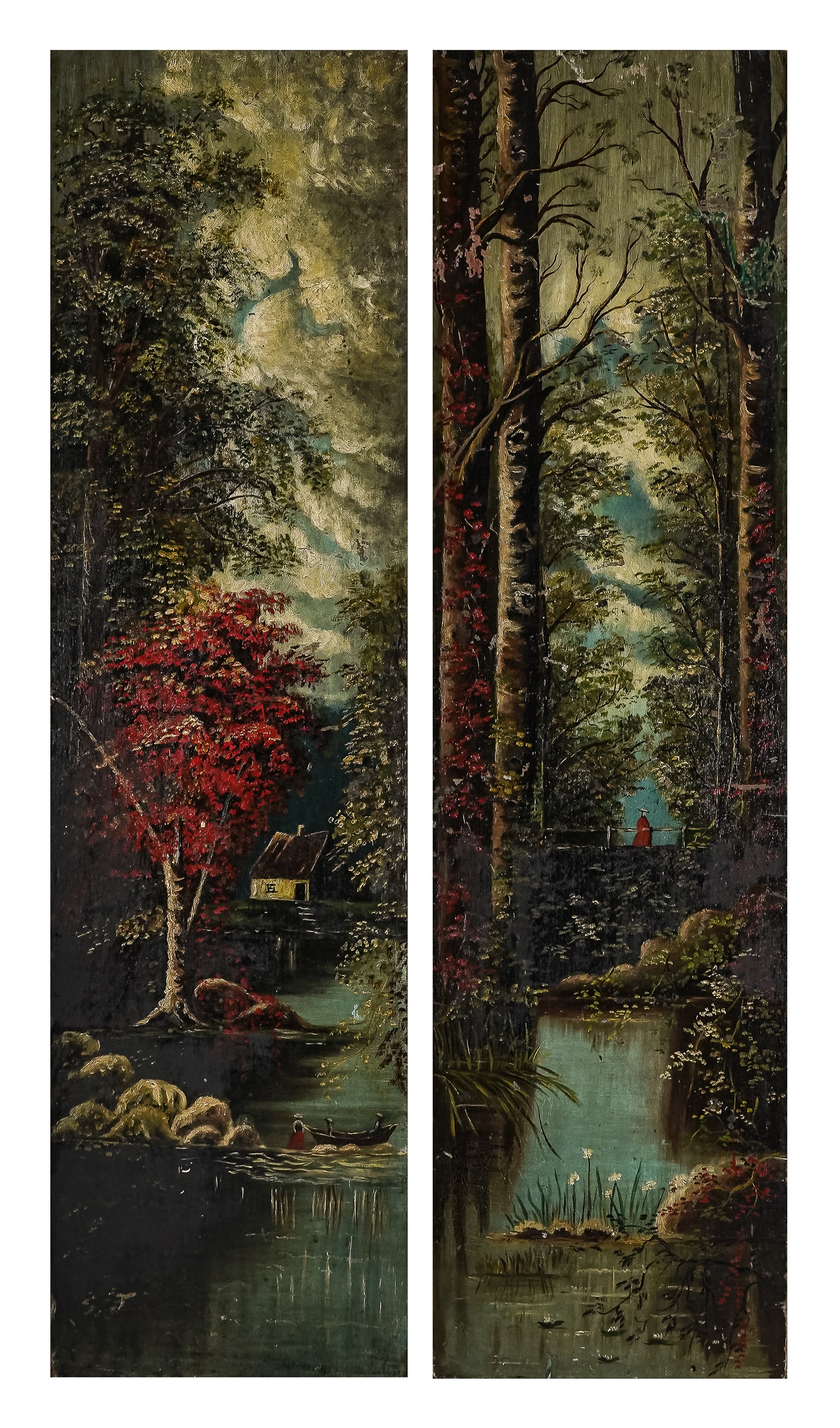 Pair of Adirondack School Landscapes on Panel (1 of 4)