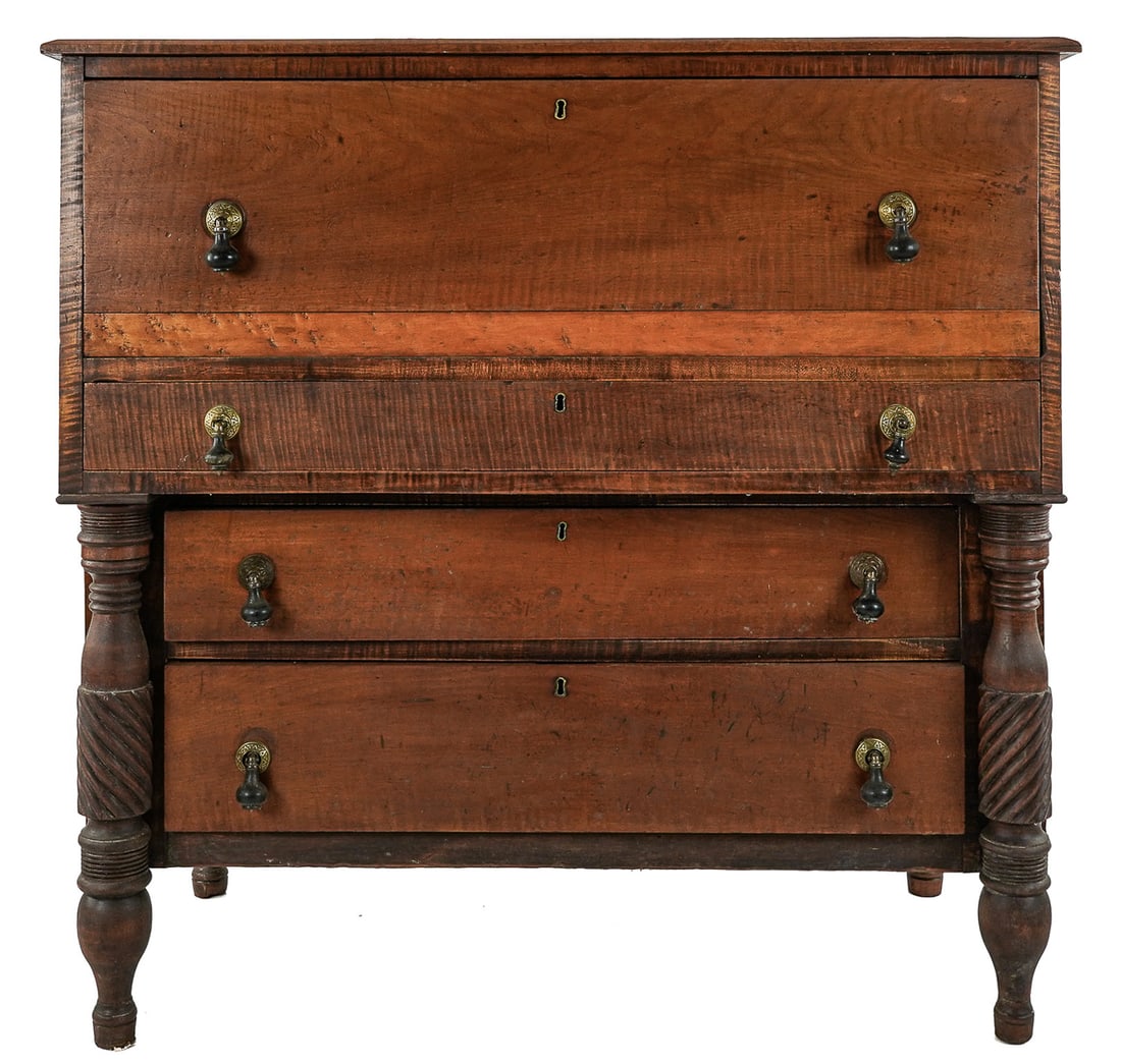 Sheraton Tiger Maple Butler's Desk (1 of 10)