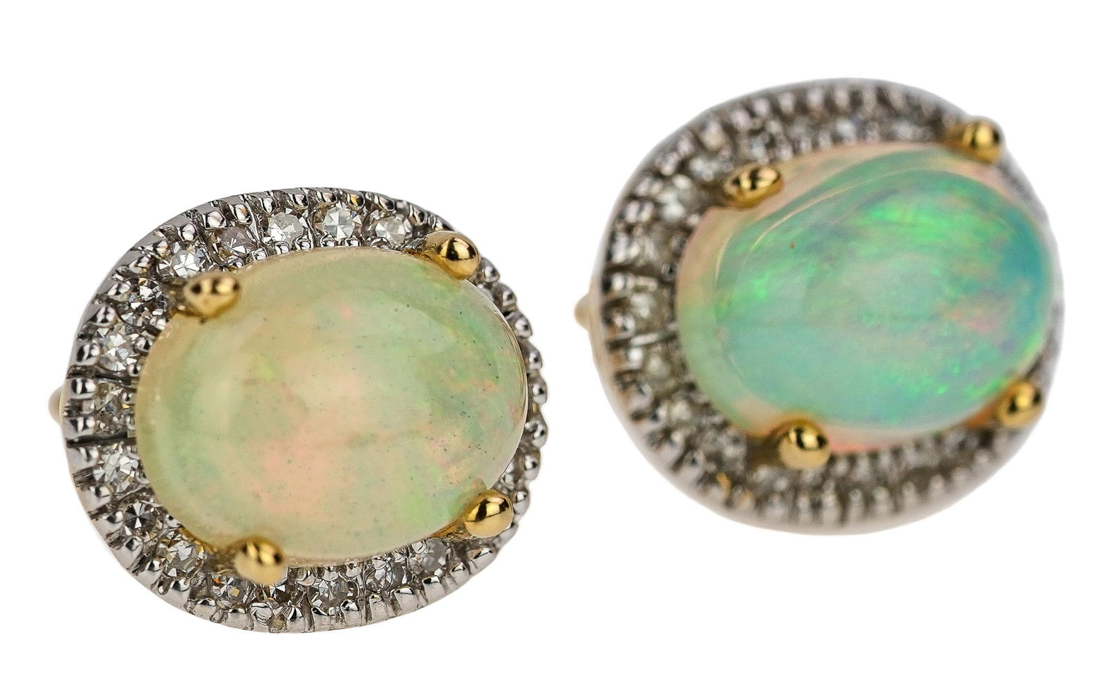 Pair of Diamond & Opal Earrings (1 of 5)