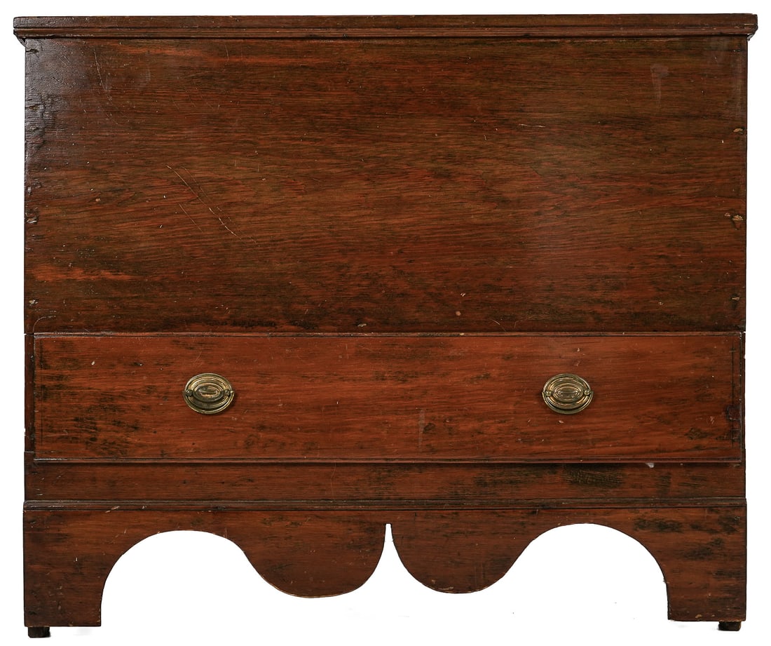 18th c Chippendale 1 Drawer Lift Top Chest (1 of 8)