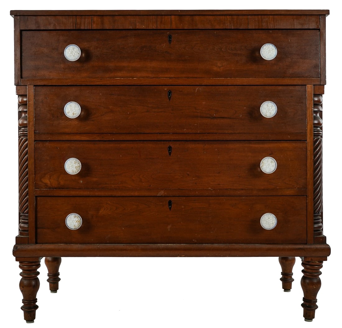 Sheraton Cherry 4 Drawer Chest (1 of 7)