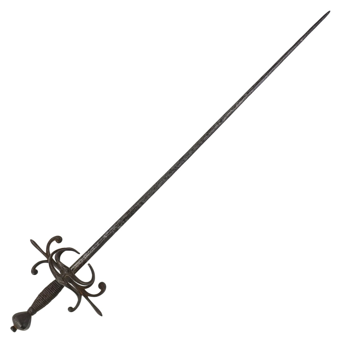 17th or 18th c Rapier or Small sword: 17th or 18th c Continental School Rapier or Small Sword , signed SPERATI /ENIMO….. On opposite sides of the blade within the fuller. Blade is 31" overall 36.5"